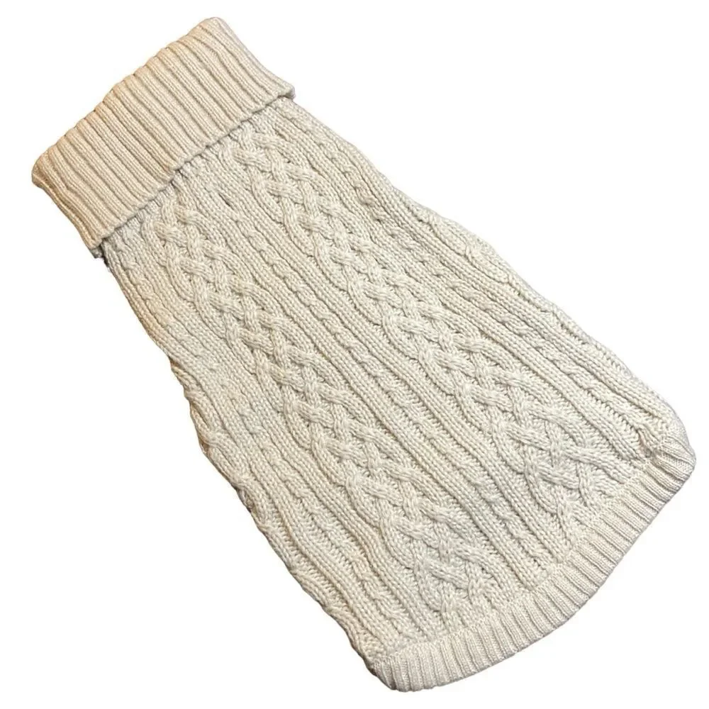 Fisherman Cable Knit Dog Sweater